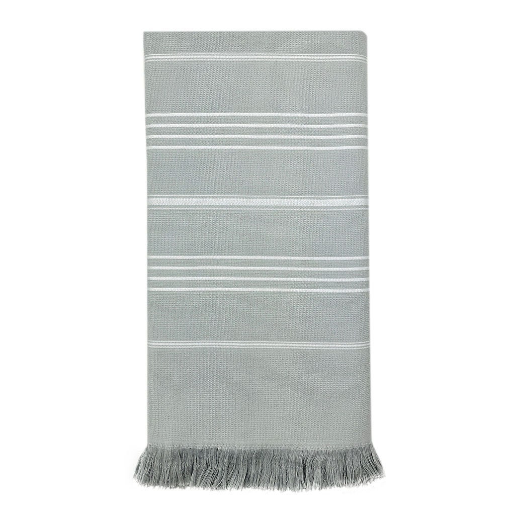 Terry Stripe Turkish Towels Striped Gray Bath Towel White - Etsy