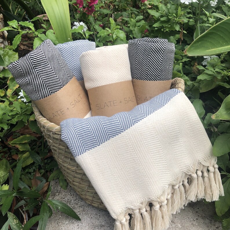 Herringbone Fair Trade Turkish Towels Beige Chevron Bath Etsy