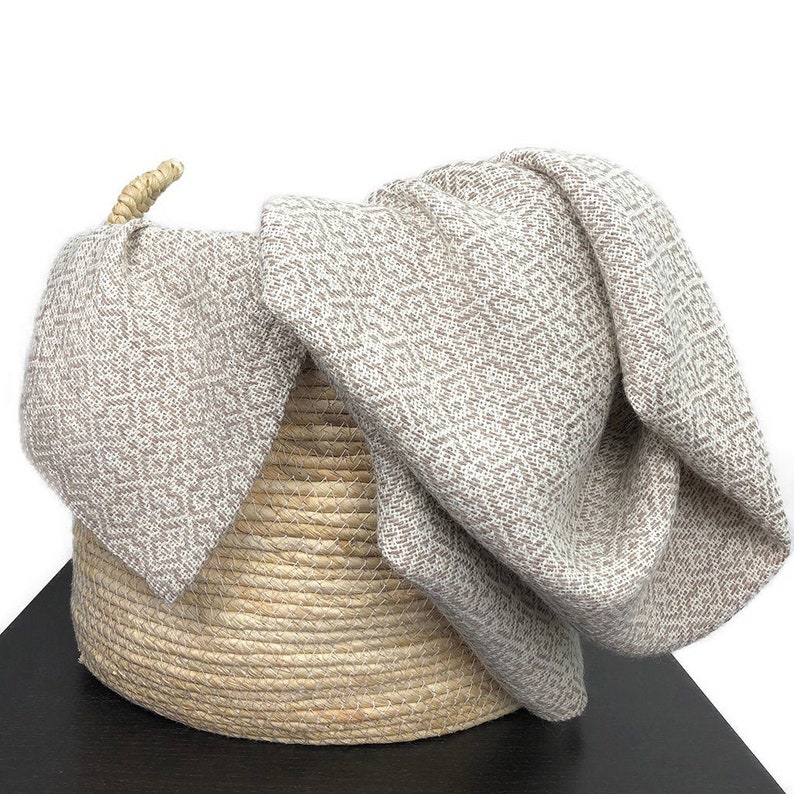 Baby Alpaca Beige Throw Blanket Peru Fair Trade Handmade