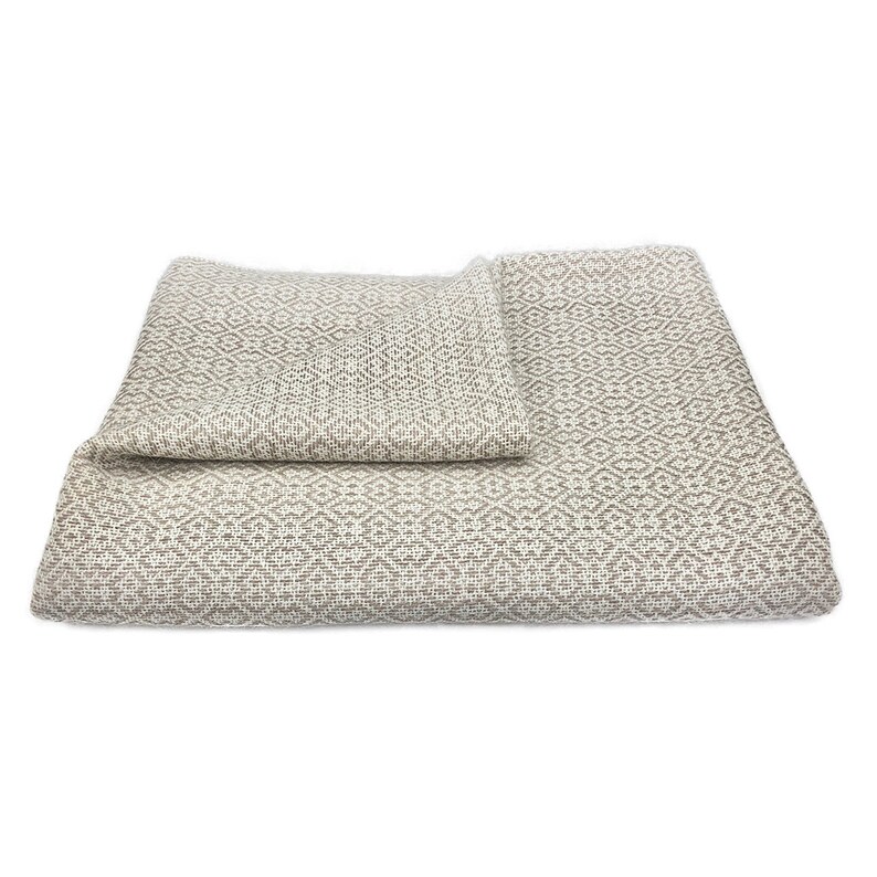 Baby Alpaca Beige Throw Blanket Peru Fair Trade Handmade