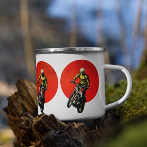 Motocross Small Camping Enamel Mug