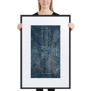 Architectural abstraction series 001 Matte Paper Framed Poster With Mat