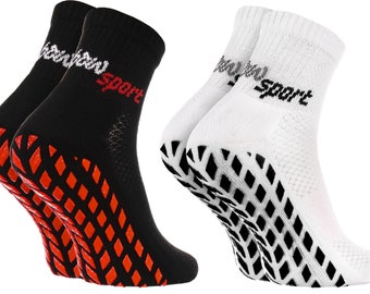 Rainbow Socks - Women Men Terry Sport Non Slip Ankle Socks 2 Pairs