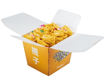 2 paia di calzini Noodle Box Calzini originali unici Made in UE ideali come regalo, sorprendi i tuoi amici! Cotone di alta QUALITÀ