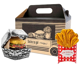 Socks to Go: Burger und Pommes - Rainbow Socks®