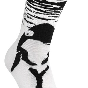 Black&White Animals Socks Box Animal Patterned Socks: Penguin, Orca. Elegant and Ready to Hand Gift. High Quality Socks Made in Europe image 3