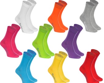 Rainbow Socks - Women Men Cotton Socks Everyday Casual Style 9 pairs