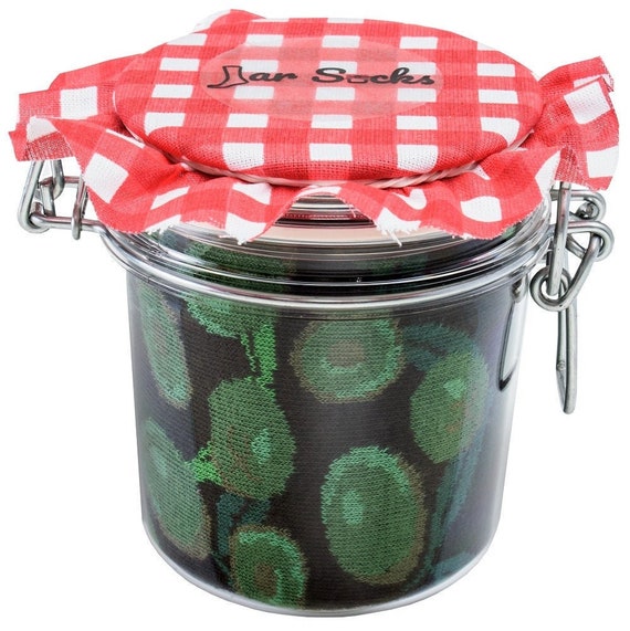 2 Pairs Funny Gift Idea Rainbow Socks Olives Socks in Jar