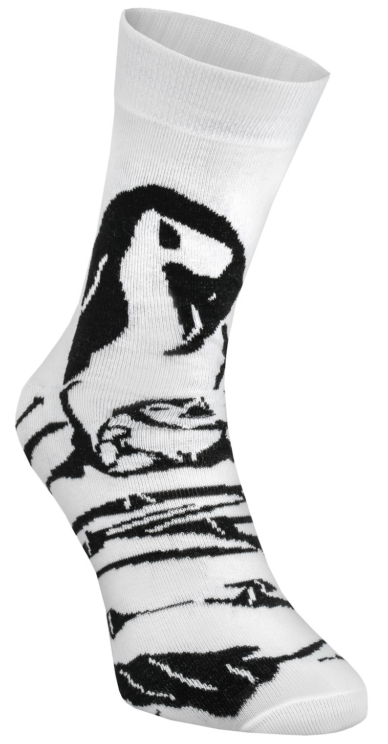 Black&White Animals Socks Box Animal Patterned Socks: Penguin, Orca. Elegant and Ready to Hand Gift. High Quality Socks Made in Europe imagem 2