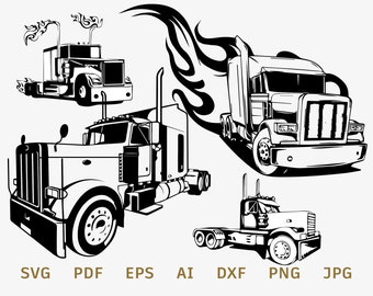 Download Semi Truck Svg Etsy
