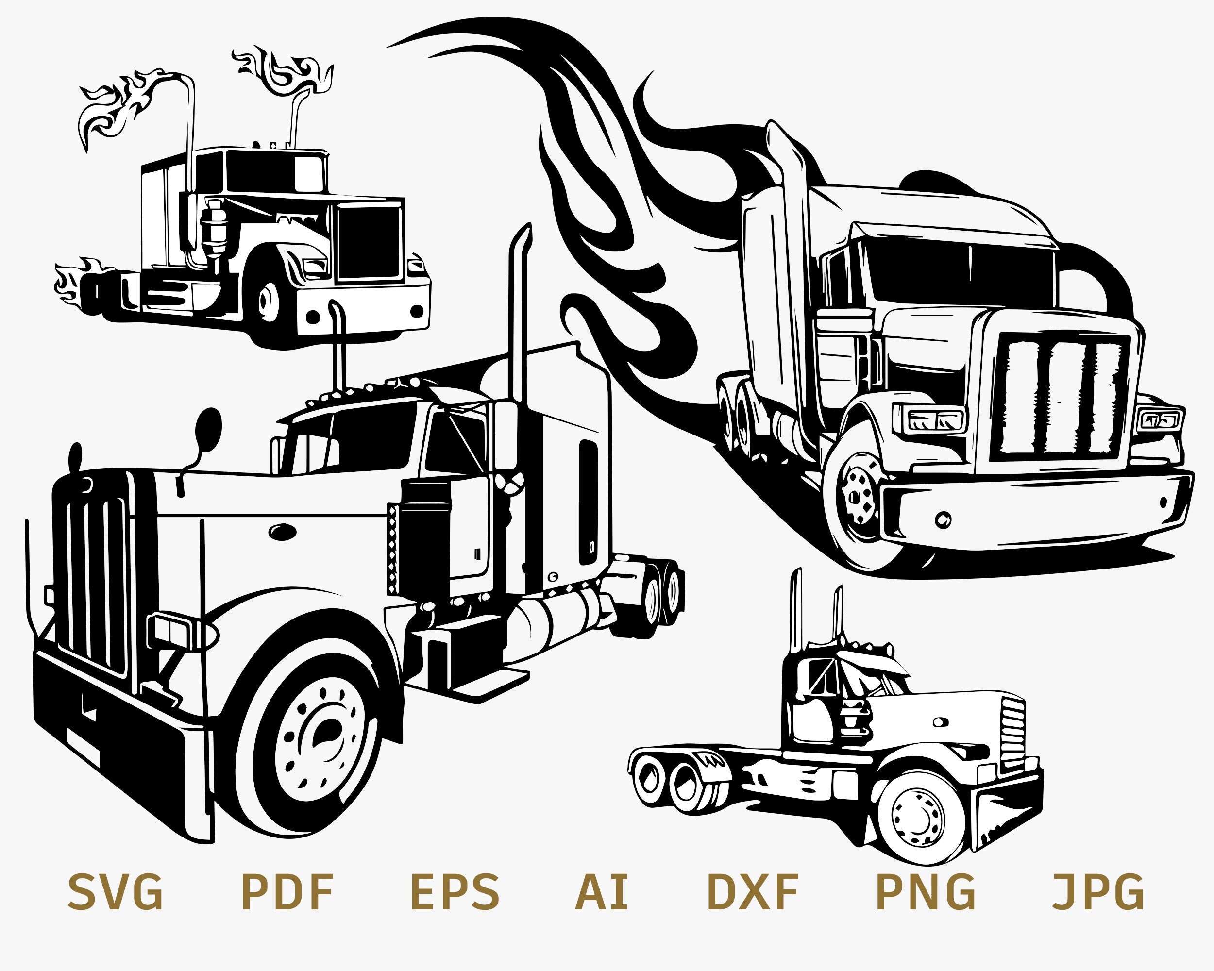 Free Free 177 Semi Truck Front View Svg SVG PNG EPS DXF File