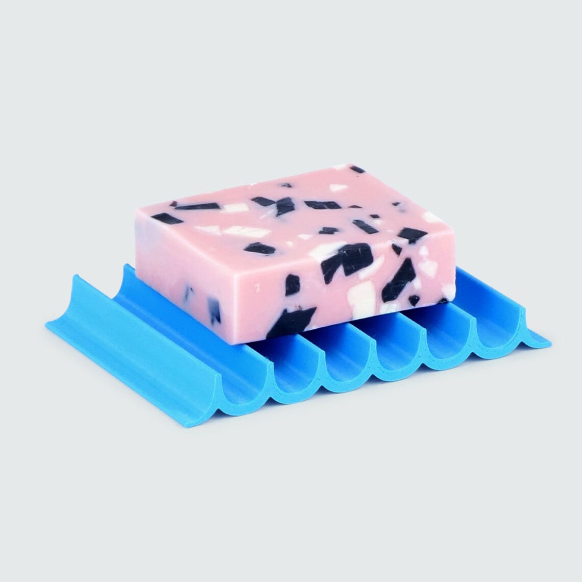 Blue Soap Dish, Azure Waves Soap Tray, 3d Printed Recycled Plastic