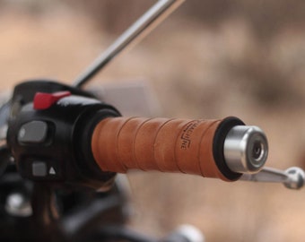 leather bike handle grips
