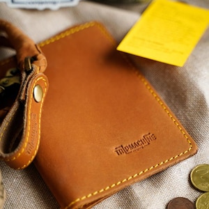 Gepersonaliseerde volnerf leer motorfiets Field Notes Cover Explorer-portemonnee | Tweevoudige reisportemonnee paspoortformaat | Afneembare gevlochten bandjes