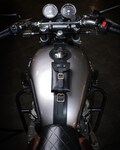 Royal Enfield Interceptor/Bear/GT 650 Genuine Leather Vertical Mount Fuel Tank Strap/Belt, Handcrafted By Trip Machine Company