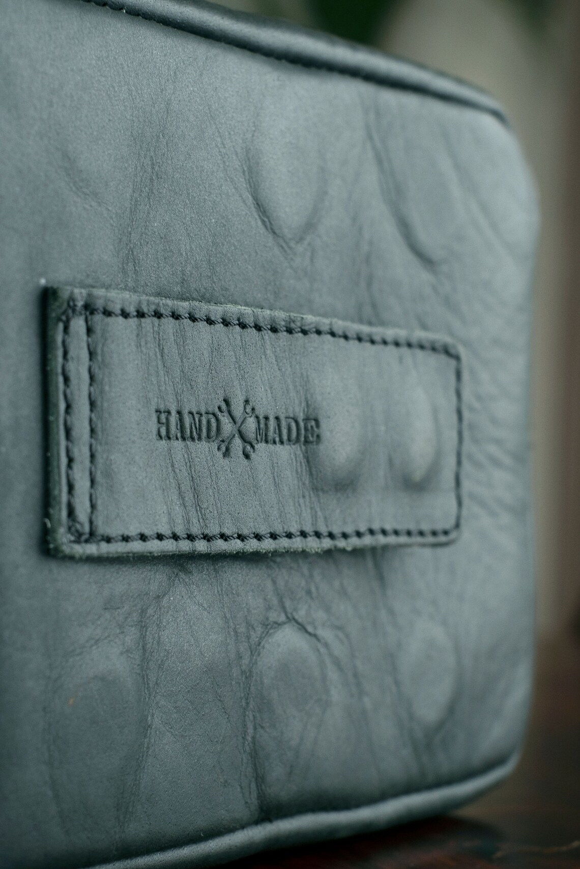 Leather Motorcycle Tank Pouch Matt Black Etsy