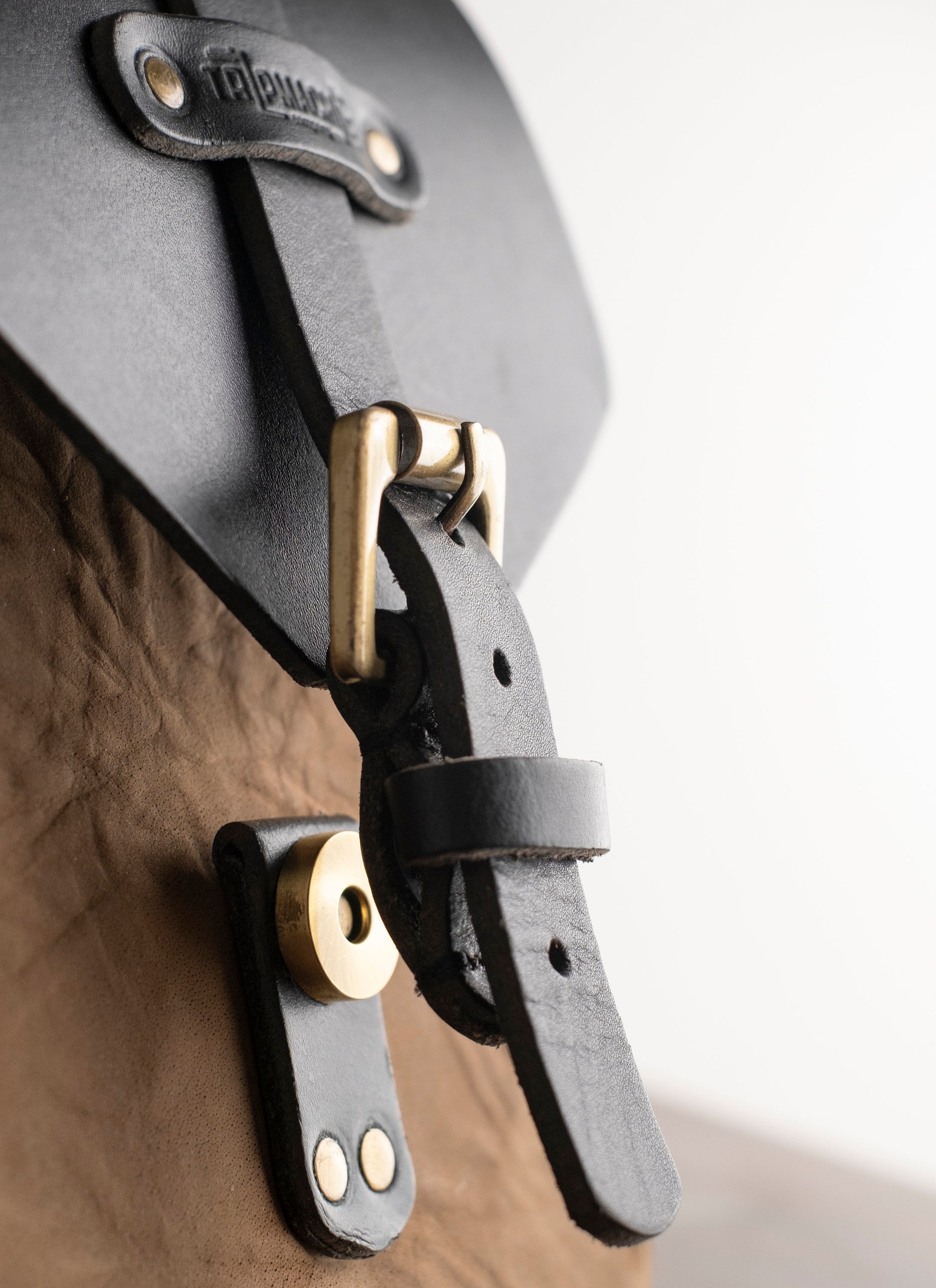 Leather Motorcycle Tank Pouch Tobacco Brown Etsy