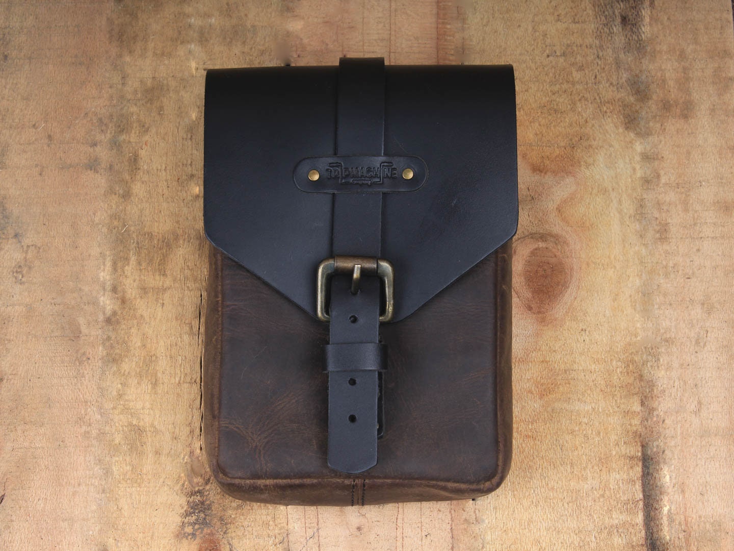 Leather Motorcycle Tank Pouch Tobacco Brown Etsy UK