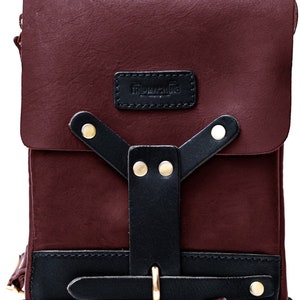 Leather Thigh Bag Cherry Red