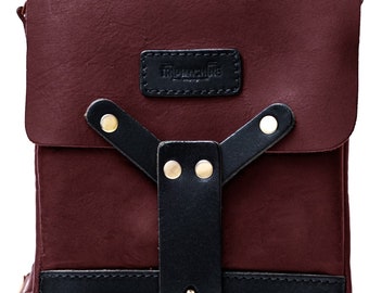 Leather Thigh Bag Cherry Red