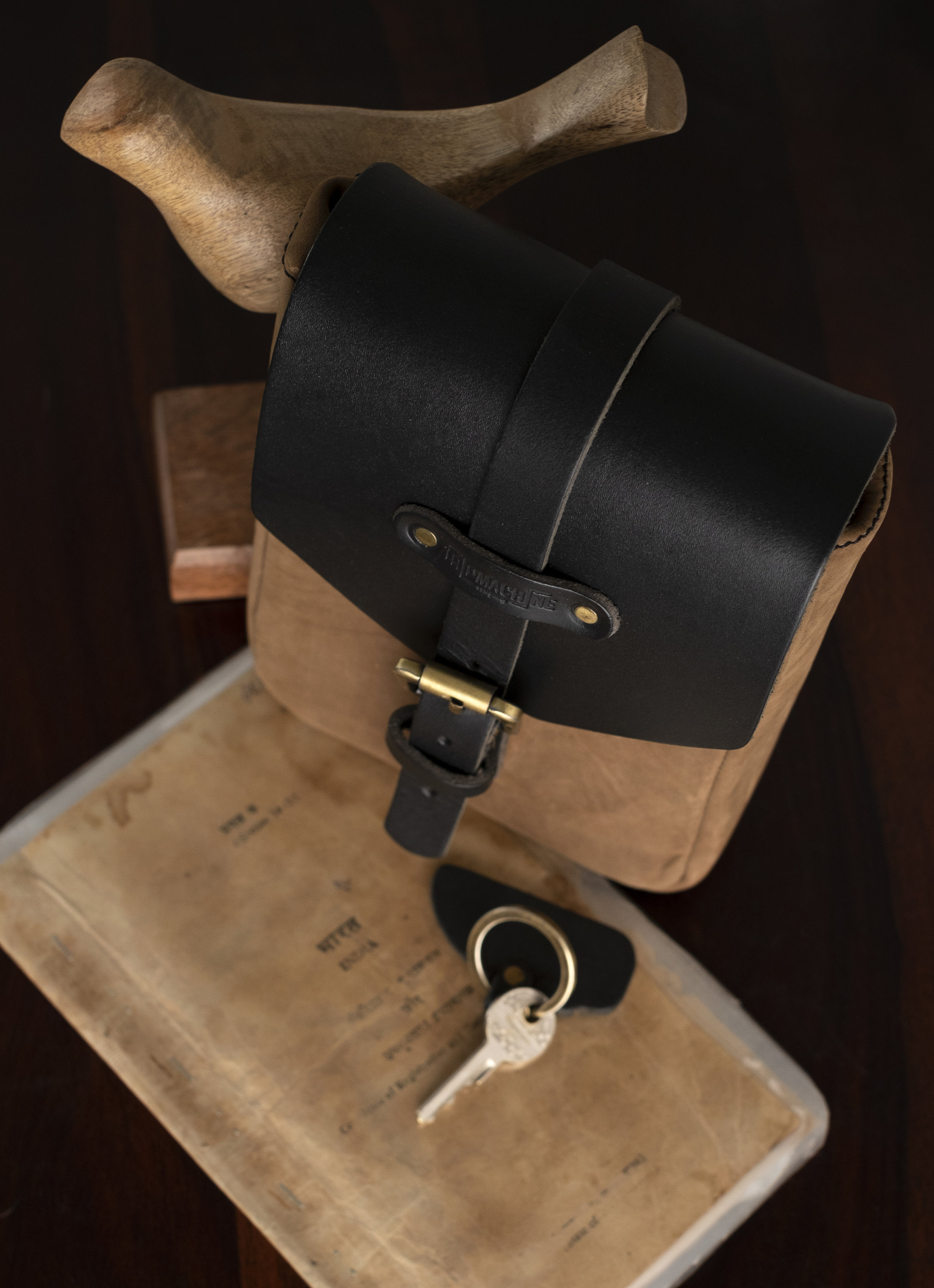 Leather Motorcycle Tank Pouch Tobacco Brown Etsy