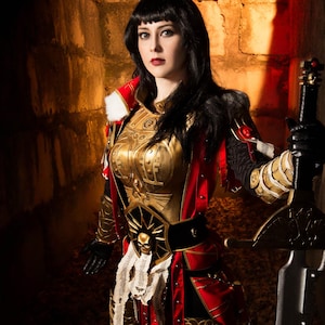 Grimdark Inquisitor Cosplay Armor – Custom Sci-Fi Costume with Power Sword & Bolter – Made to Orde