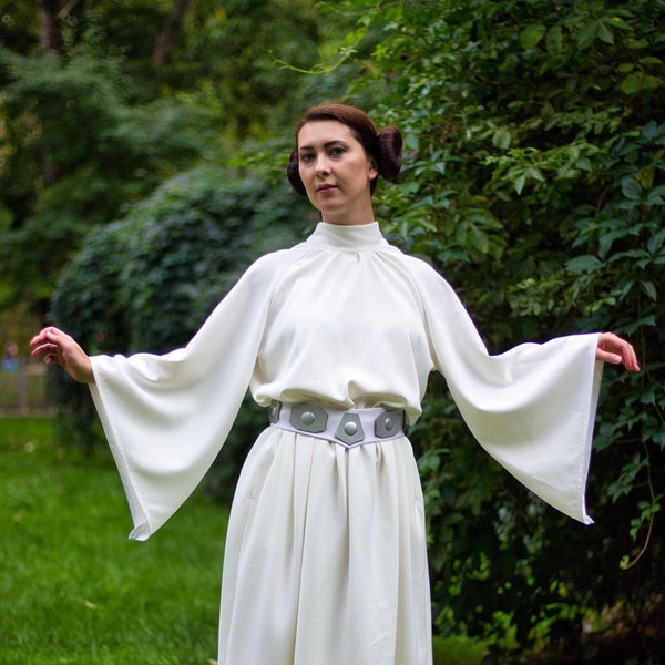 ROBE PRINCESSE LEIA de Star Wars « Un nouvel espoir ». Robe sénatoriale de la princesse Leia Organa. Déguisement cosplay adulte pour Halloween. Fabriqué sur commande.