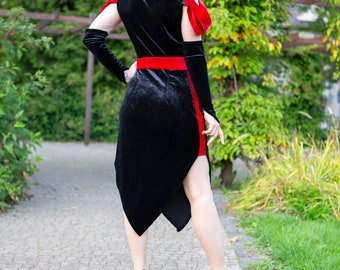 Thorn HEX Girls Dress. Scooby Doo Cosplay: Black Velvet V-neck Witch Vampire Costume. - Etsy Thorn HEX Girls Dress. Scooby Doo Cosplay: Black Velvet V-neck Witch Vampire Costume. - Etsy