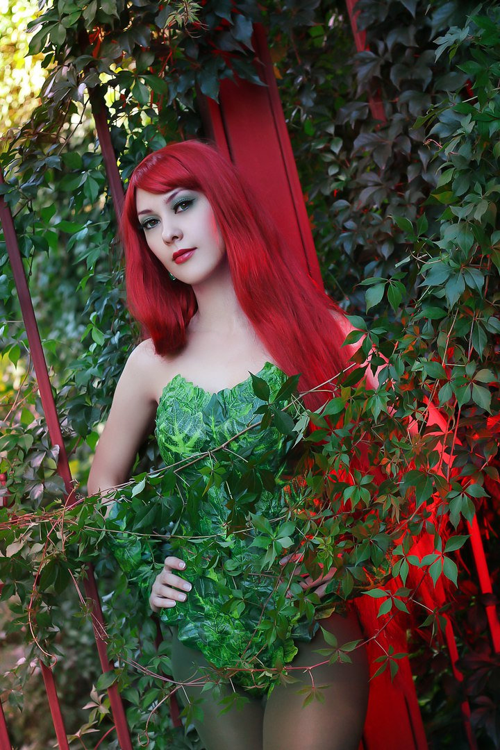 Poison Ivy Cosplay Costume DC Comics. Poison ivy green | Etsy