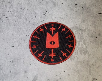 Cult of the Lamb Embroidered Patch. Cult Symbol. Patch for Cosplay Costume, Jackets and Backpacks.
