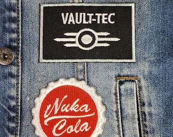 Vault-Tec-inspired Corporation Emblem Iron On PATCH. Embroidered Patch for Cosplay Costume, Jackets and Backpacks. Vault Boy, Vault Dweller.