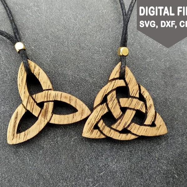 Celtic knot pendant. Laser cut files SVG, PDF, CDR Digital product