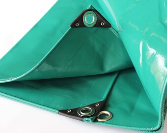 Super Heavy Duty Tarp (20.5 oz), Grommets 13' x 8', Green