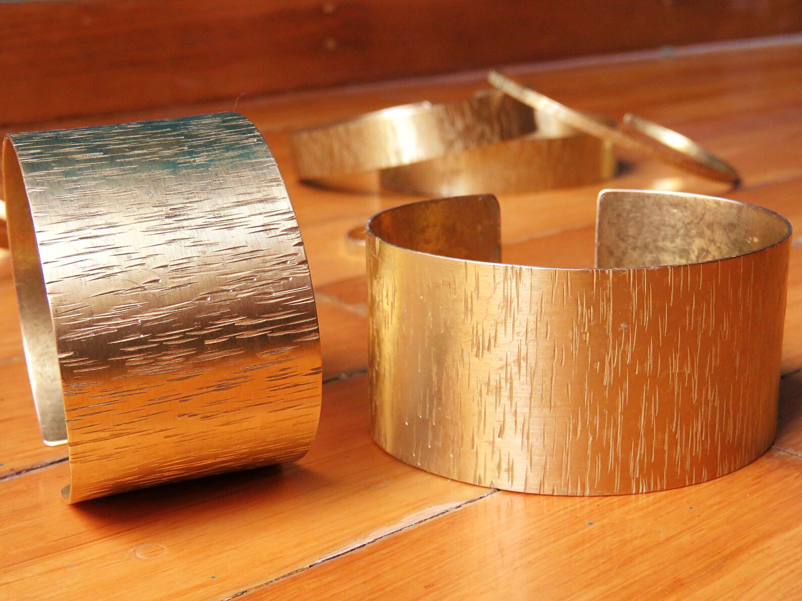 Hammered Bronze Cuffs Full Set 12 Pcs. Anklets Set of Etsy