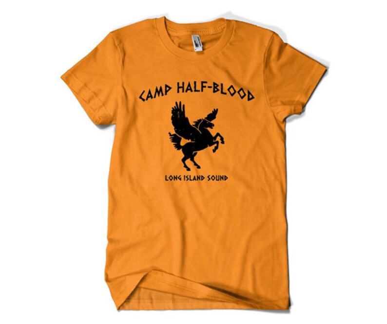Camp Half Blood Tshirt T Shirt Tshirt Orange Cool Awesome Etsy