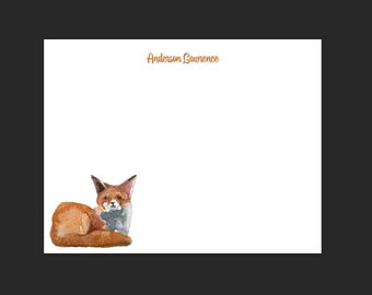 Fox Personalized Notecards