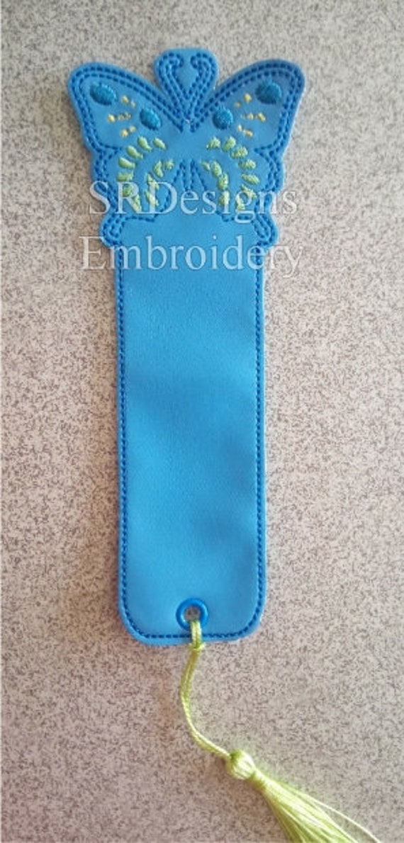 Butterfly Bookmark in the Hoop Embroidery Design Etsy