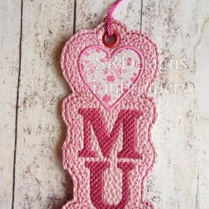 Bladwijzer voor moeder, in borduurontwerp met borduurring 5 x 7 inch