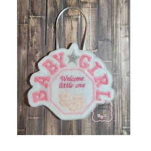 Baby girl, 4&quot;x4&quot; in the hoop embroidery design