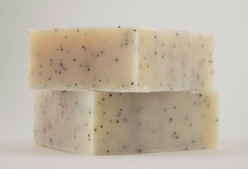 Lemon Poppy Seed Soap / Exfoliating Soap / Citrus Soap / Etsy