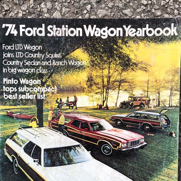 vintage 1974 Ford Station Wagon Yearbook sales brochure