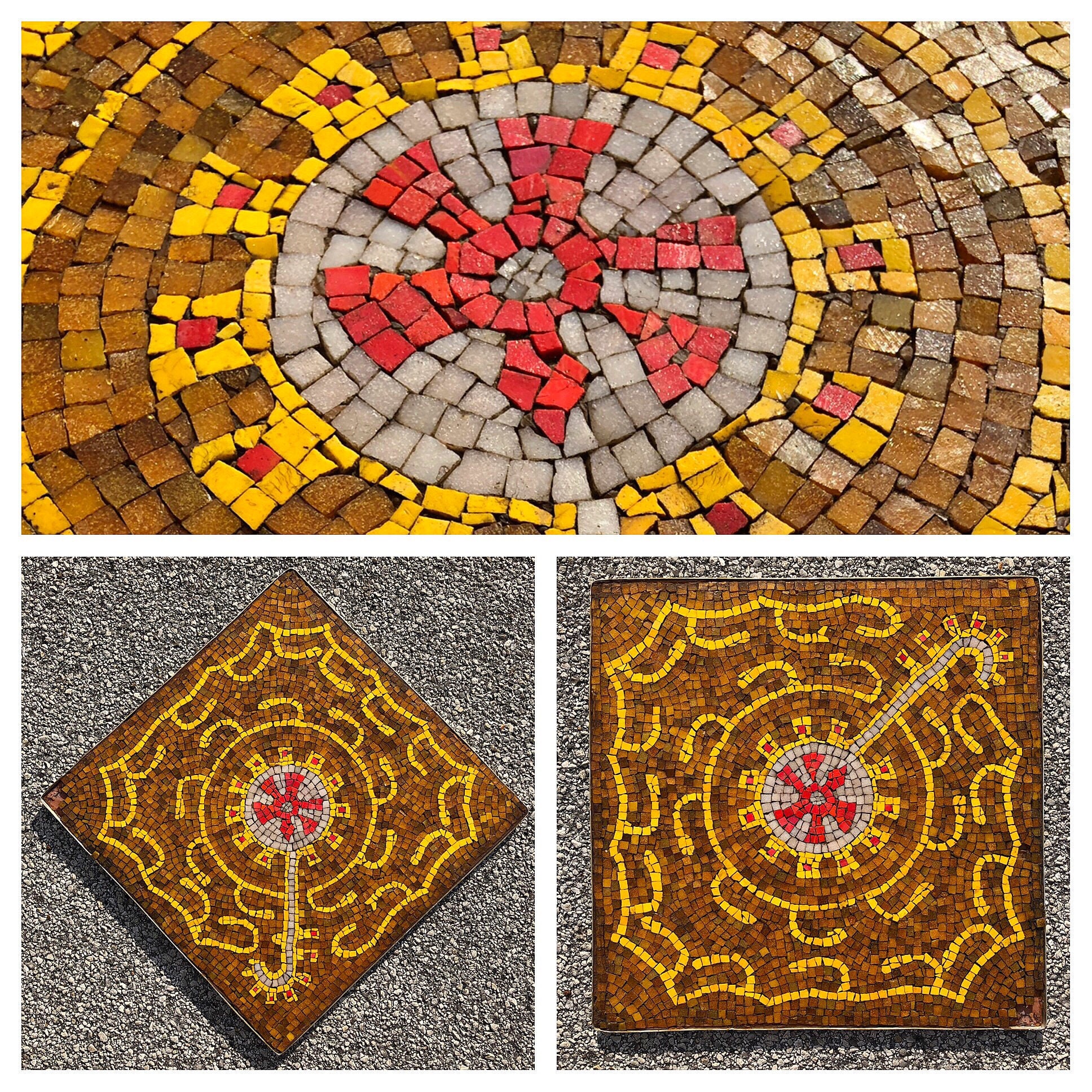 Mid Century Mosaic Tile Wall Art Etsy