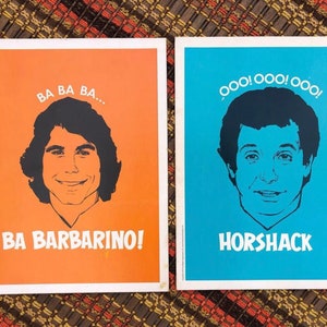 Vintage 1976 Horshack & Barbarino two pocket folders by Mead