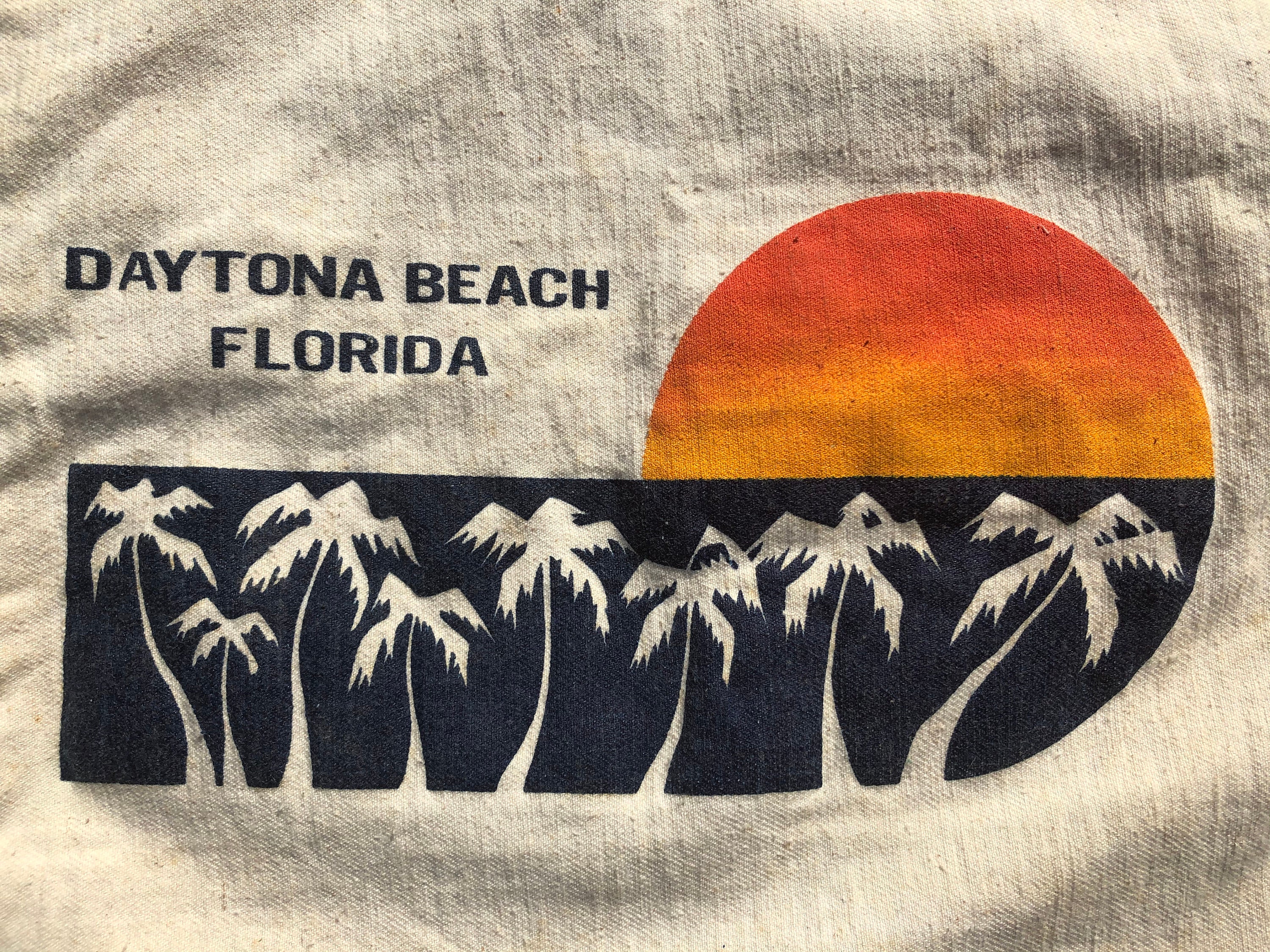 Vintage 1980s Daytona Beach Draw-string Beach Bag - Etsy