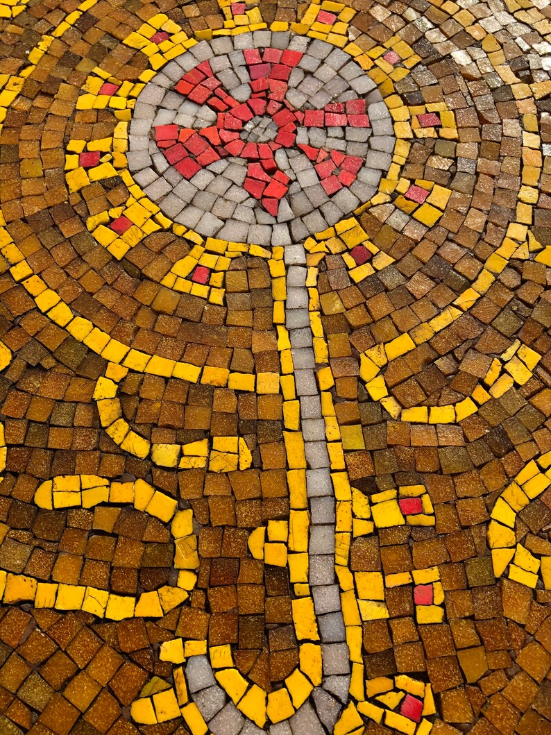 Mid Century Mosaic Tile Wall Art Etsy