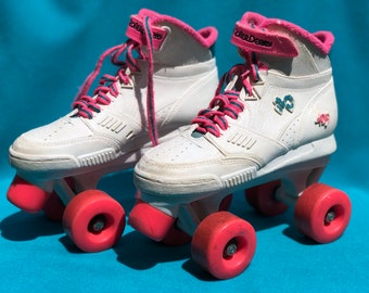 retro 1990s Roller Derby 409s kids quad roller skates