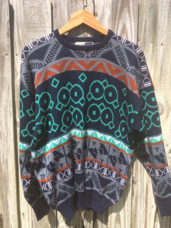 vintage 1990s Two Tone acrylic sweater - image 2