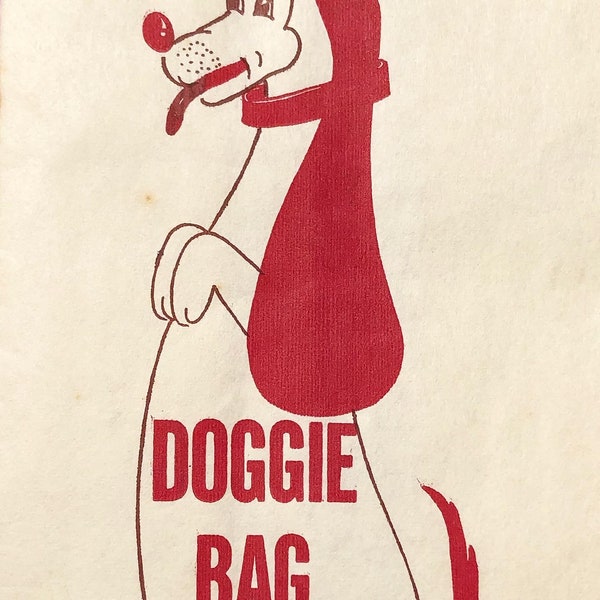 set of six vintage 1950s Gilchrist doggie bags