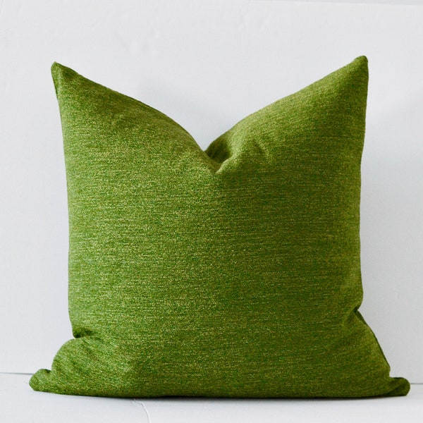 Kelly Green Tweed Pillow The Coda Pillow Cover Modern Tweed Textured Deep Bright Green Decorative Throw Pillow Cover ONE SIZE 14X24