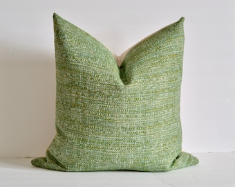 Kelly Green Tweed Pillow The Calea Pillow Cover Modern Tweed Textured Deep Green Melange Mix Decorative Throw Pillow Cover 18x18 20x20